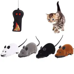 Забавные Животные Кошки мышей игрушка Беспроводной электронные RC серая крыса удаленного Управление Мышь бабочки для детей, играющих