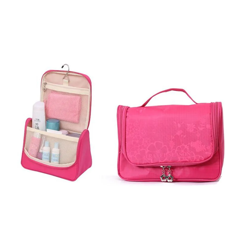 Latest Waterproof Nylon Travel Wash Bags Multifunctional Portable Makeup Cosmetic Bags Chic Girl