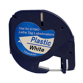 

high-quality compatible black on white Plastic Label Tape Cartrige DYMO lt 91201 for DYMO label maker