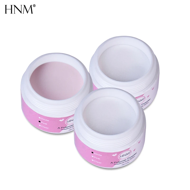 

HNM NEW Professional Acrylic Powder Crystal Nail Art Tip Builder Transparent Powder Crystal Liquid Manicure Pink White Clear 15g