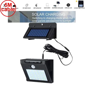 

30 led 500lm solar light split mount pIR motion 3 senser LED Solar Lamp Garden Mo IP new 2018 ar street wall indoor lamp bulb st