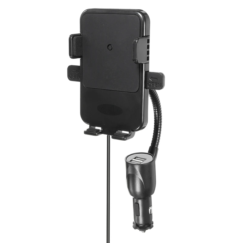Wireless font b Car b font Charger 2 USB Charger Phone Holder Mount Cigarette Lighter Charging