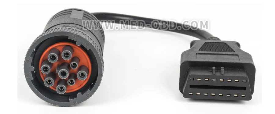 Высокое качество OBD2 женский 16pin к J1939 9pin короткий кабель