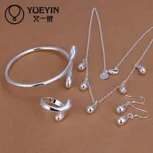 Женская обувь с серебряным покрытием ювелирные наборы свадебных ювелирных украшений S220 комплекты ювелирных украшений Parures de bijoux(украшения своими руками