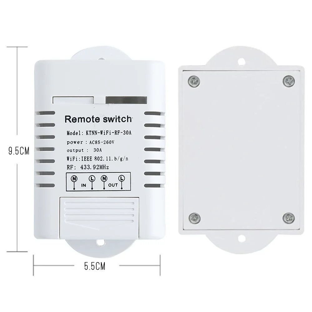 Высокая Мощность 3000 W 30A AC 110 V 220 V переключатель Wi-Fi 1CH Модули автоматизации умный дом Bluetooth приемник EV1527 433 MHz радиочастота дистанционное управление переключателя