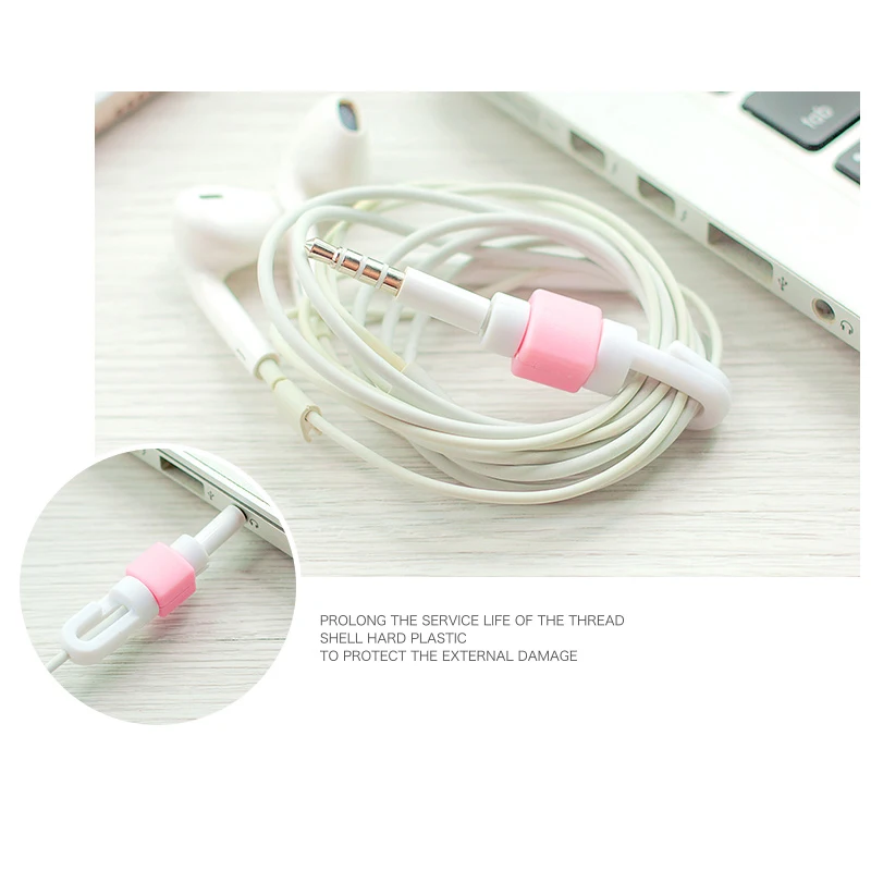 RACAHOO 5pcs Earphone Cable Protector For iphone headphone Wire organizer Earpods Cord Protector Protective Case Winder Cover5