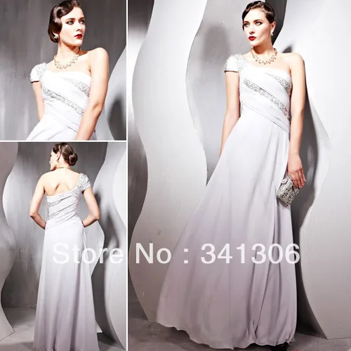 cheap-Free Shipping Sequined Chiffon One Shoulder Prom gown Long | Свадьбы и торжества