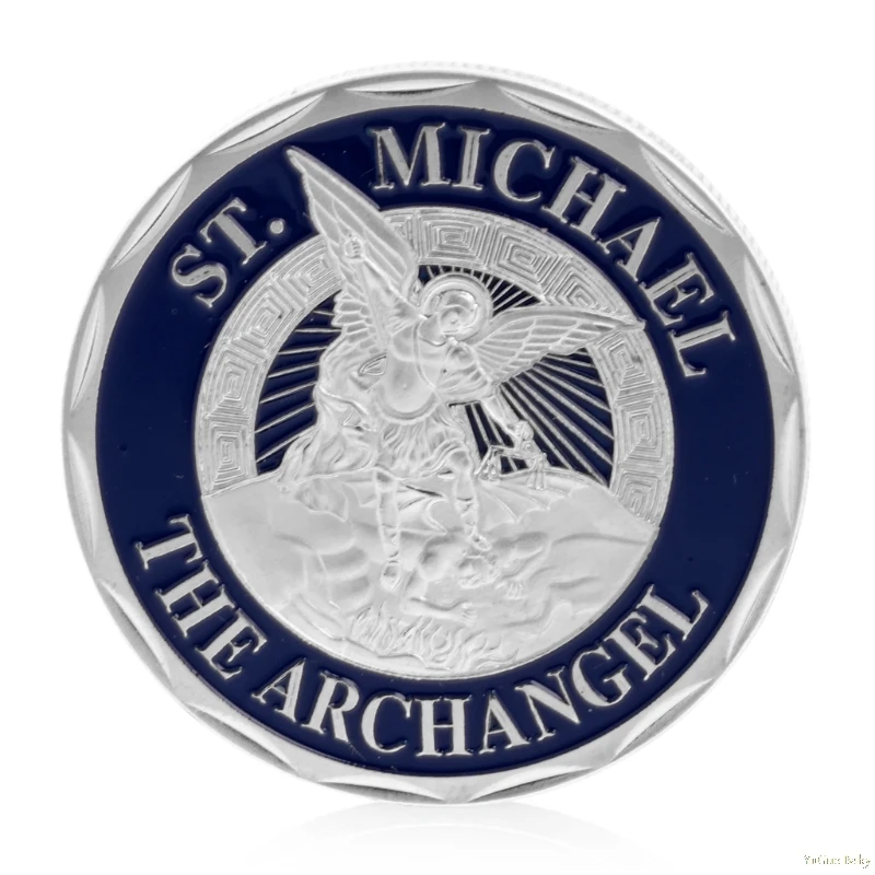 Осмысленная Серебряная/позолоченная памятная монета Святого Майкла, коллекция монет, неточная монета