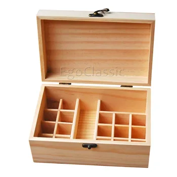 

New Design wooden Essential Oils Storage Box Multifunction Combination Natural pine Handmade Customizable without paint F007010
