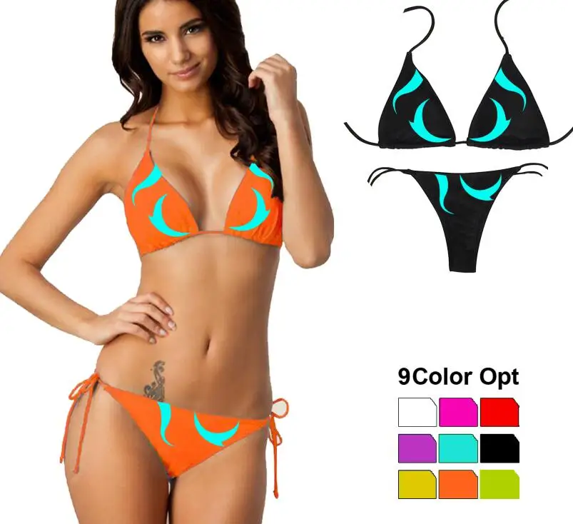 

Bikini Set Women Girls Bathing Swimsuit Beach Swim Wear Cut Out Thong Floral 2PC Pool Wear Summer Sexy Halter String Suit Nhj6