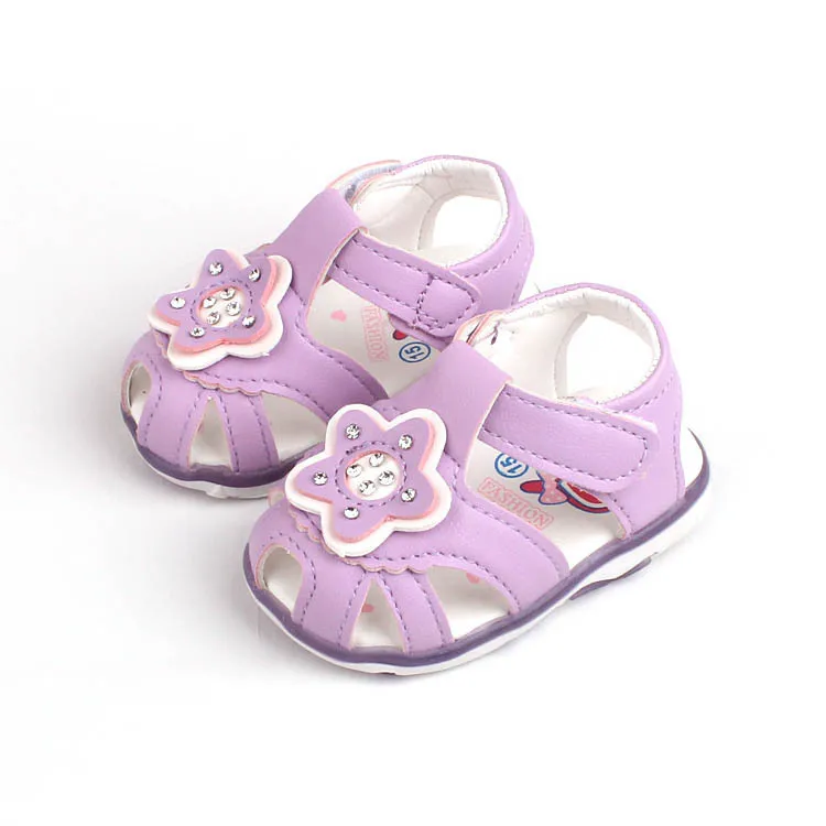 Летняя детская обувь; сандалии для маленьких девочек 0-3 лет; красивая детская обувь с рисунком звезд; обувь для новорожденных с мягкой подошвой