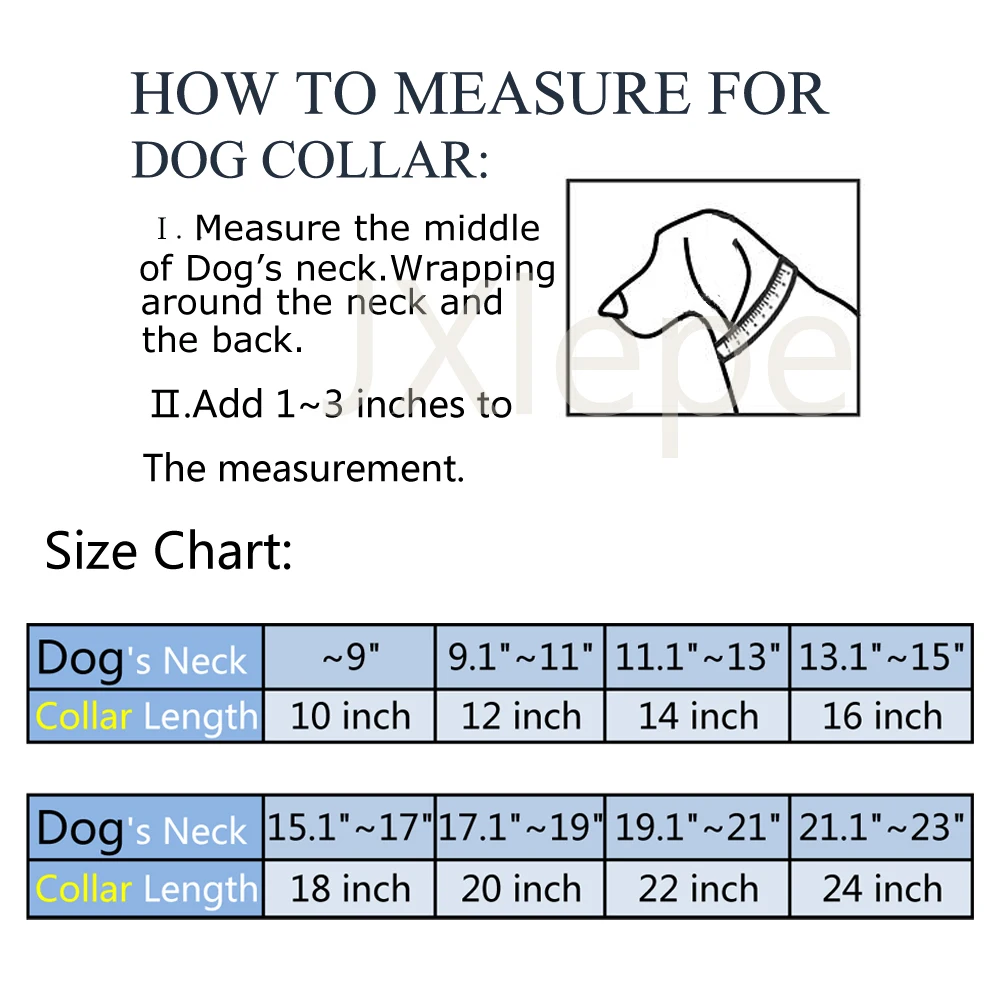 Dog Chain Collar Size Chart