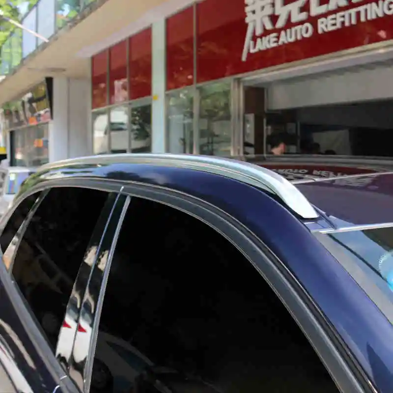 ل جاكوار F-PACE fpace 2016 2017 القضبان شريط سقف رف الأمتعة الناقل القضبان أعلى رفوف صناديق الألومنيوم سبائك الحديدية oem أسلوب 3 mpaste