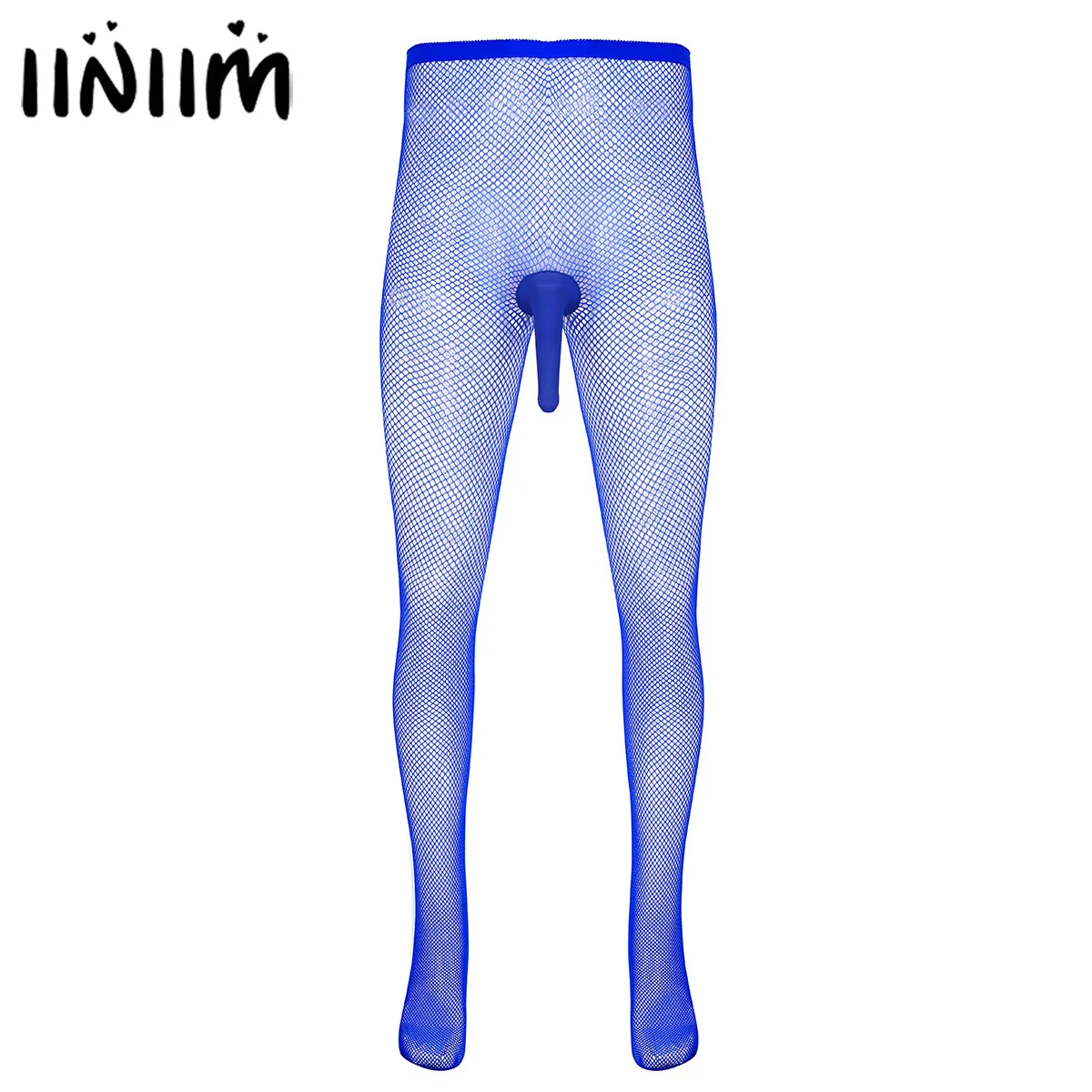 

iiniim Mens Open/Closed Penis Toes Fishnet Stretchy Pantyhose Tights Hosiery Legging See-through Sexy Underwear Bedtime Surprise