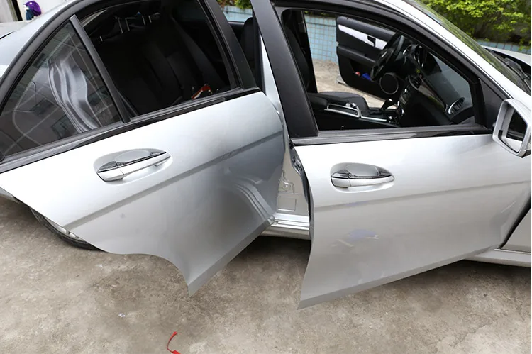 Углеродного волокна Стиль ручка для входной двери отделкой для Mercedes Benz GLK/GL/ML/C класс W204 X204 автомобильные аксессуары