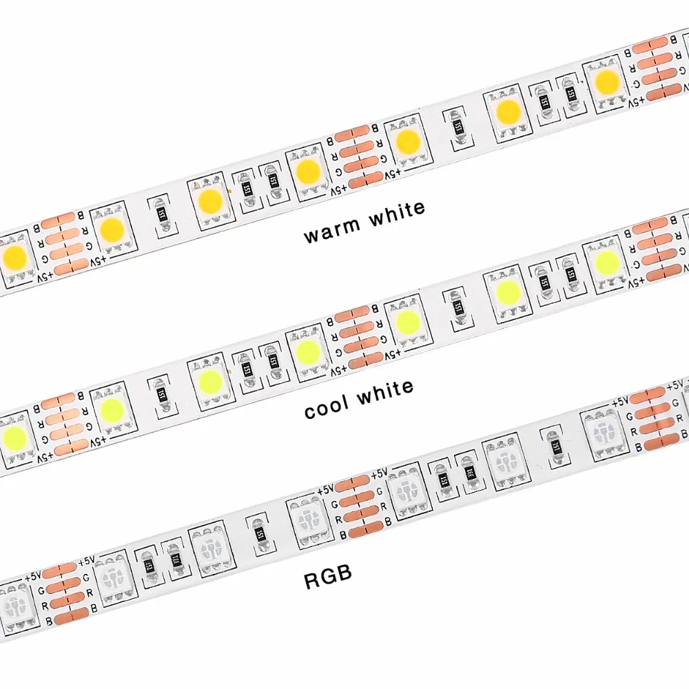 DC5V USB Светодиодная лента 5050 теплый белый 5 м TV фонового освещения клейкая IP20 IP65