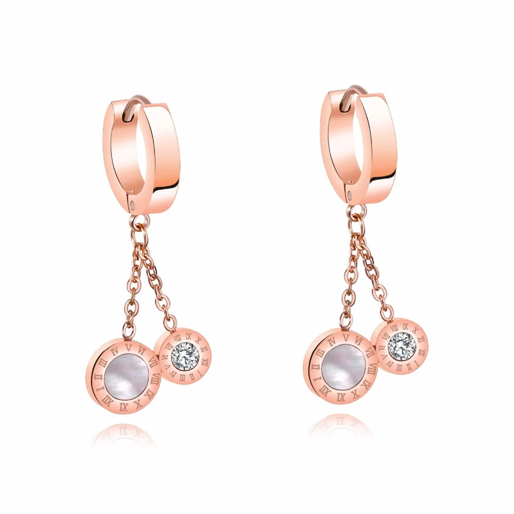 Fashion Titanium Steel Women Earring Anti Allergic Earrings Roman