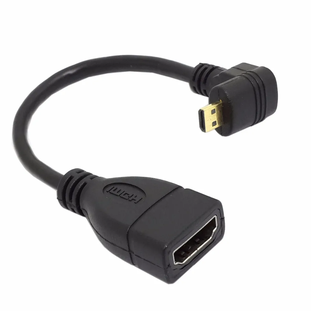 Angle 90 Degree Down Direction Angled Micro HDMI Male to HDMI Female