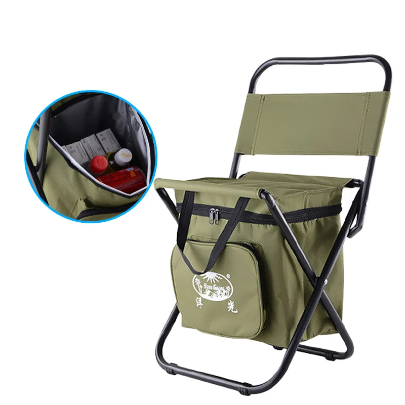 Wholesale Army Green Folding Chair Stool Thermal Insulation Ice Pack Bag Box Basket Outdoor ...