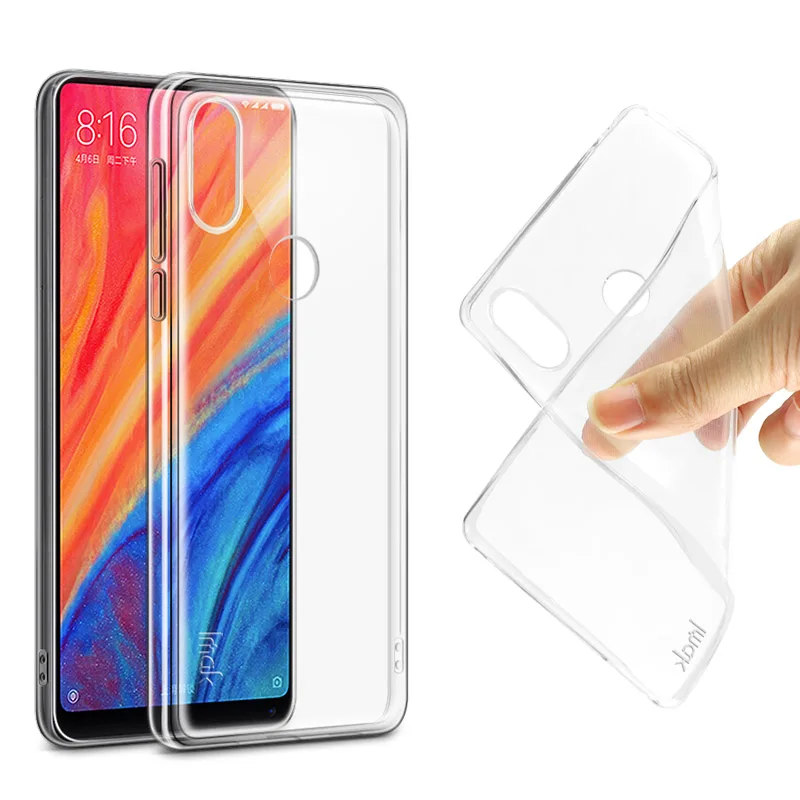 Чехол для Xiaomi Mi MIX 2S MIX2S с защитной пленкой экрана мягкий прозрачный чехол из ТПУ