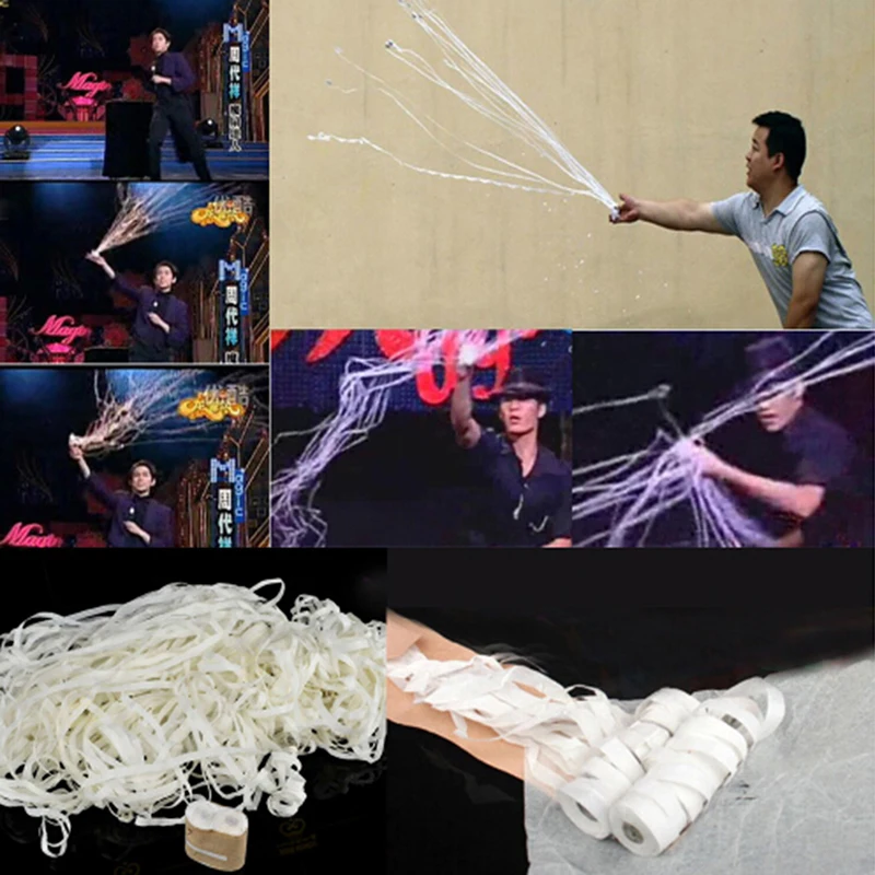 1 pack Throw Streamers Spider Thread 16 heads Stage Magic Accessory