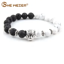 SHE WEIER мужская пара бусины из природного камня чакра лев браслет для женщин ювелирные изделия женский браслет «Лучший Друг» женский лучший друг