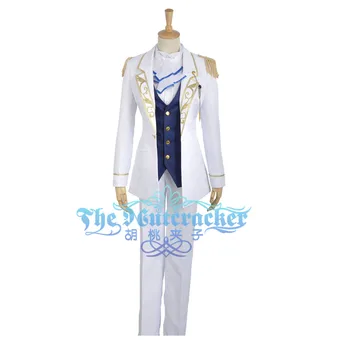 

Tenshouin Eichi Stage Cosplay Costume Ensemble Stars Custom White Jacket Black Pants Blue Vest Shirt Full Set For Man Adult