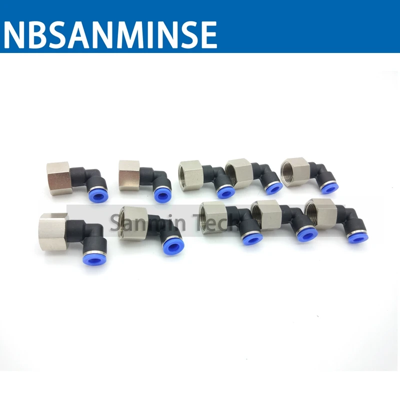 10 шт./лот PLF M5 1/8 1/4 3/8 1/2 пневматический нажимной в пластиковом гнезде
