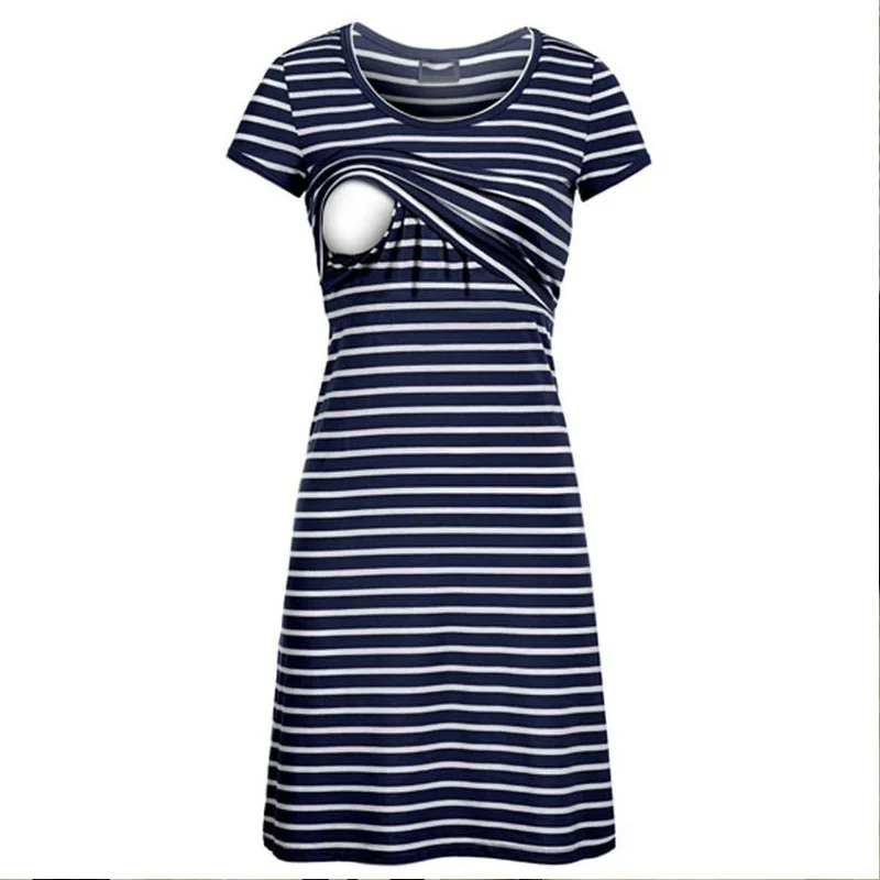 

Striped Nursing Dresses Maternity Clothes Breastfeeding Dress Feeding Clothing Pregnancy Dress For Pregnant Women Clothes