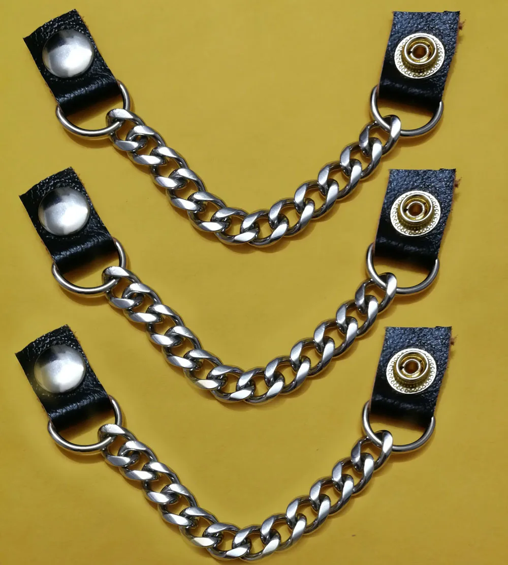 4pcs/set stainless steel Motorcycle Vest Extenders Biker Leather Harley