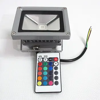 

free shipping 10W 20W 30W 50W RGB LED Outdoor Flood Light Waterproof Multicolor + 24key IR Remote AC 85-265V
