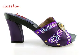 

doershow New coming African sandals Italian shoes,blue color shoes high heels with rhinestones(Szie:37-43)!HTX1-14
