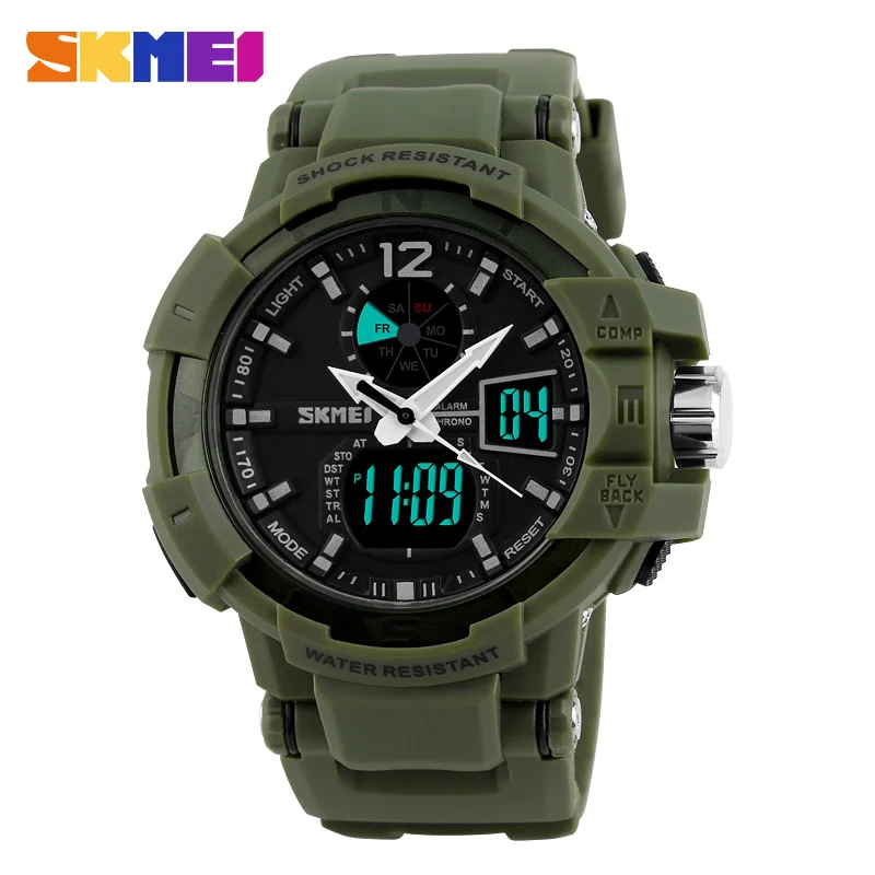Fashion Outdoor Men Military Watches SKMEI Top Brand LED Sports Watch Digital Quartz Waterproof Dress Wristwatches 1040 Reloj 2018 sanda top brand outdoor men sports watches led digital waterproof wristwatches alarm calendar fashion casual quartz watch