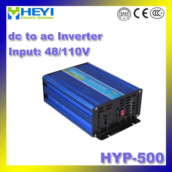 

dc to ac inverter HYP-500 Input: 48V/110V power inverter 500W 50/60Hz 20%~90%RH micro inverter Efficiency: > 90%