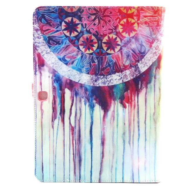 colorful watercolor design pu leather flip stand tablet book cover watercolor cover photo