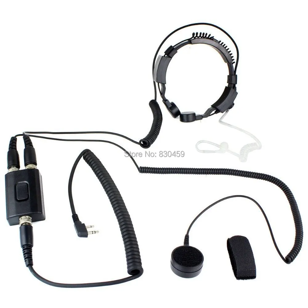 Сверхмощная Военная гарнитура с микрофоном и креплением на горле walkie talkies Baofeng
