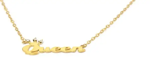 crown kid nameplate necklaces