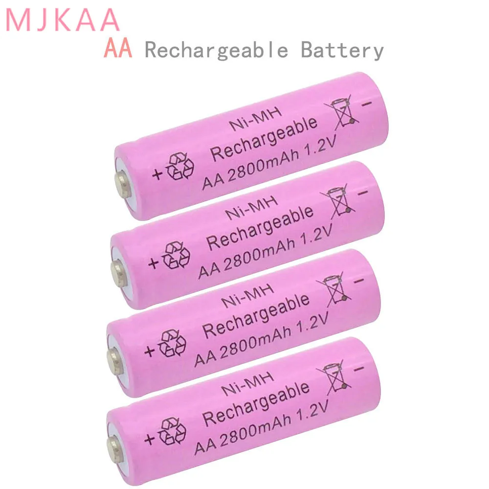 

2019 Ni-MH 1.2V 2800mAh Pink AA Rechargeable Battery Nickel-metal Hydride Battery 14mm*50mm