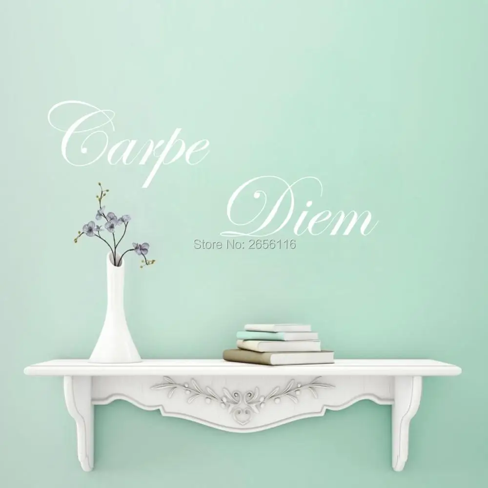 Латинские цитаты DIY Carpe Diem виниловая наклейка на стену художественная Настенная Наклейка для украшения гостиной спальни