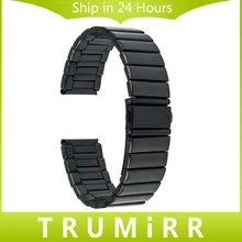 22mm En Acier Inoxydable Bande de Montre Bracelet Sangle pour Samsung Galaxy Gear 2 R380 Neo R381 Vivre R382 Moto 360 2 Gen 46mm Pebble Temps