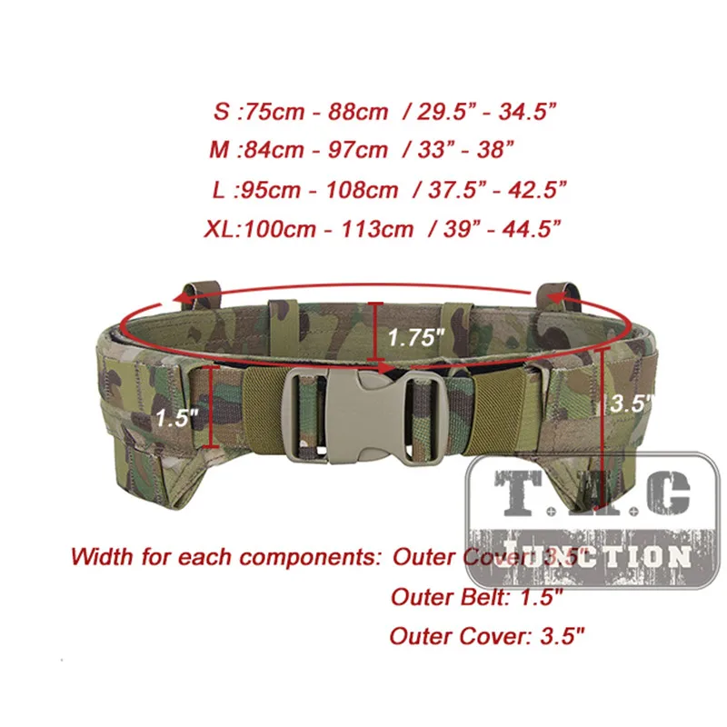 tático mrb molle cinto modular do rigger