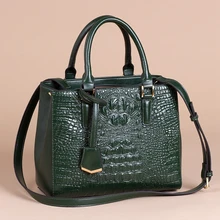 Роскошные женские кожаные сумки из натуральной кожи с узором «крокодиловая кожа», элегантные женские сумки-тоут, высококачественные сумки-мессенджеры на плечо