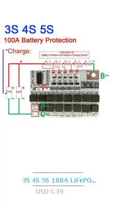 4S 100A 12 V w/Баланс LiFePO4 литиевая батарея Защитная плата BMS 3,2 V UPS инвертор хранение энергии 4 ячейки