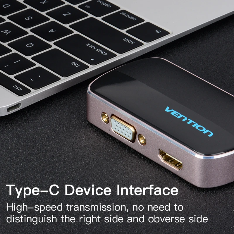 Vention type C вход VGA/HDMI/USB 3 0 выход разветвитель от 1 до Тип 4 К для macbook pro ноутбук экран