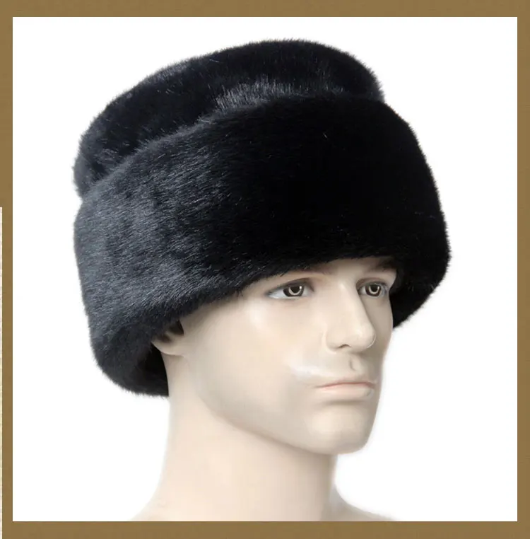 Зимняя шапка s, мужские шапки-бомберы, шапка из искусственного меха, уличная теплая утолщенная мужская шапка, Ретро стиль, шапка для снежной погоды, русская классика