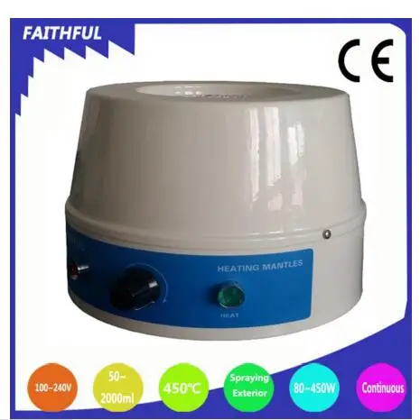 98-I-B-2000ML Laboratory Heating Mantle Electronic Controll ,Max Temp 450 degree ! Lab hot equipment 100ml electronic controll heating mantle for heating round bottom flask