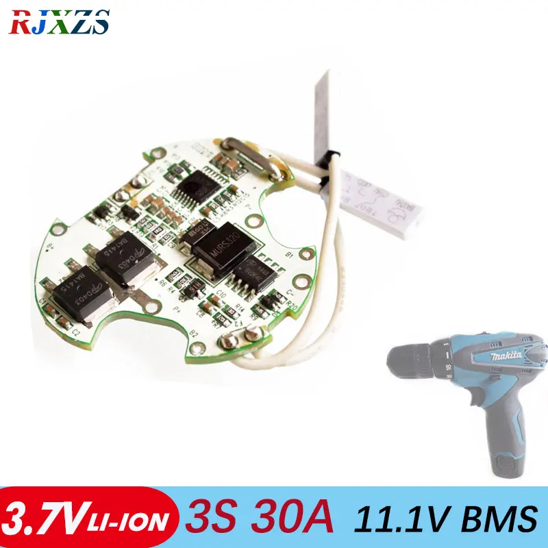 3S 30A BMS PCM li-ion battery board for electric tools electric hand drill screwdriver with high current Temperature Switch