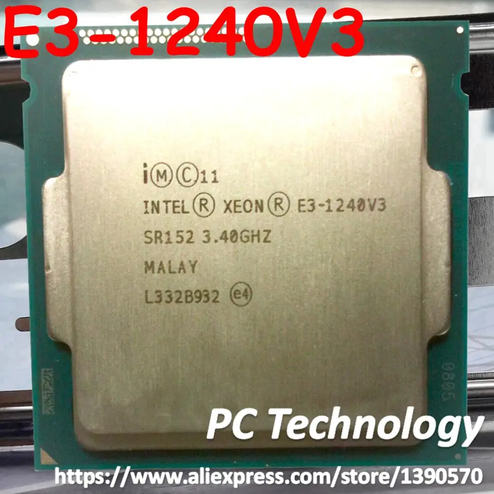 Original Intel Xeon E3-1240V3 CPU 3.40GHz 8M LGA1150 Quad-core Desktop ...