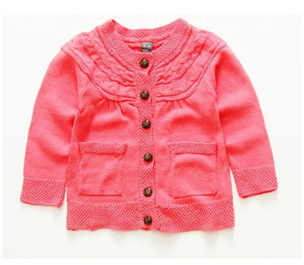Хлопковый свитер для девочек; вязаный кардиган; пальто