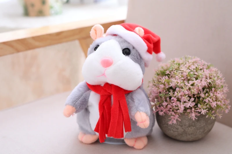 Stuffed e Plush Animais e andar natal falando hamster Material : Algodão